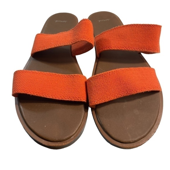 Sanuk Yoga Gora Gora Slide Orange Sandals  Size 10 - Picture 3 of 8